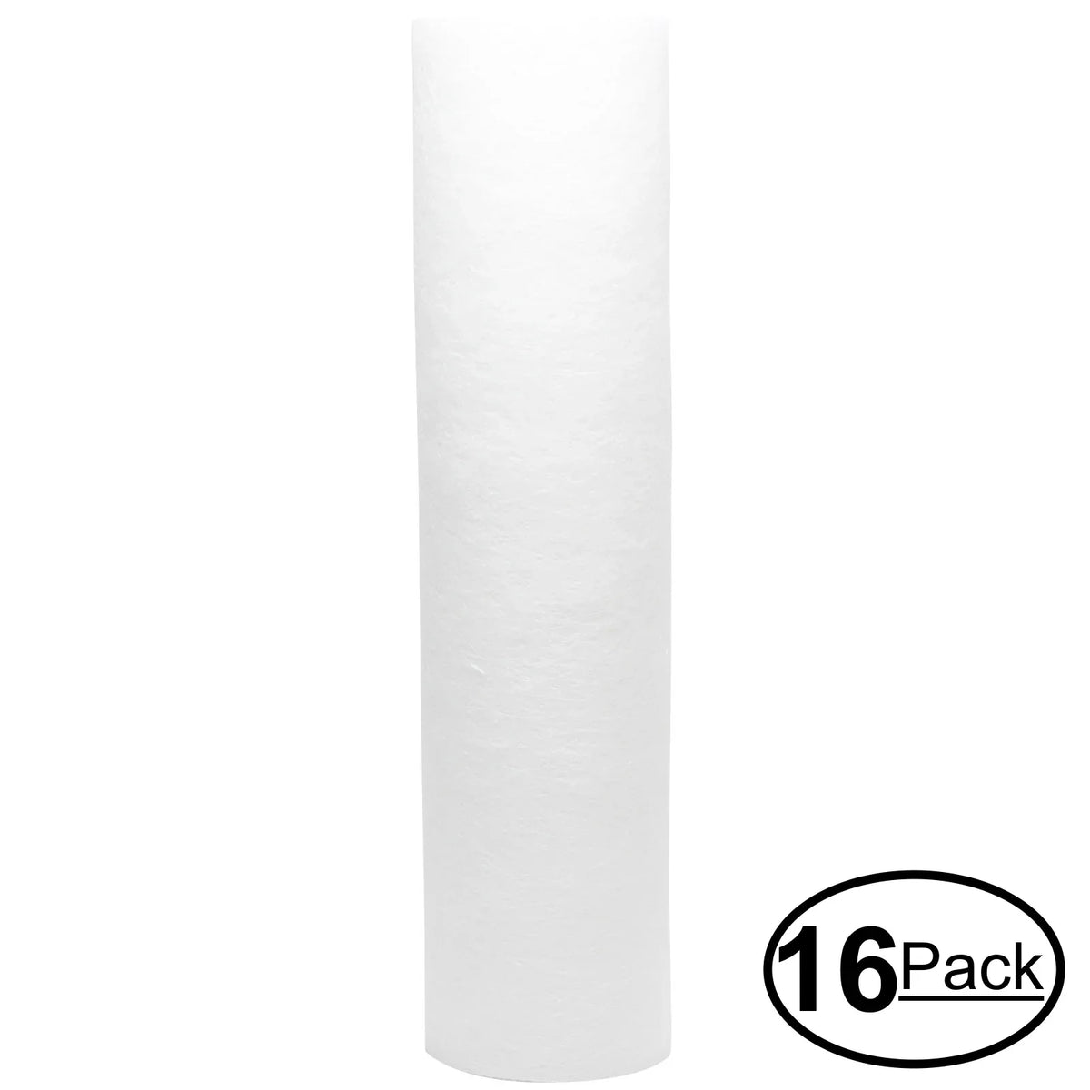 16-Pack Replacement for Crystal Quest CQE-CT-00117 Polypropylene Sizeediment Filter - Universal 10-inch 5-Micron Cartridge for CRYSizeTAL QUESizeT Mega Water Filter system - Denali Pure Brand