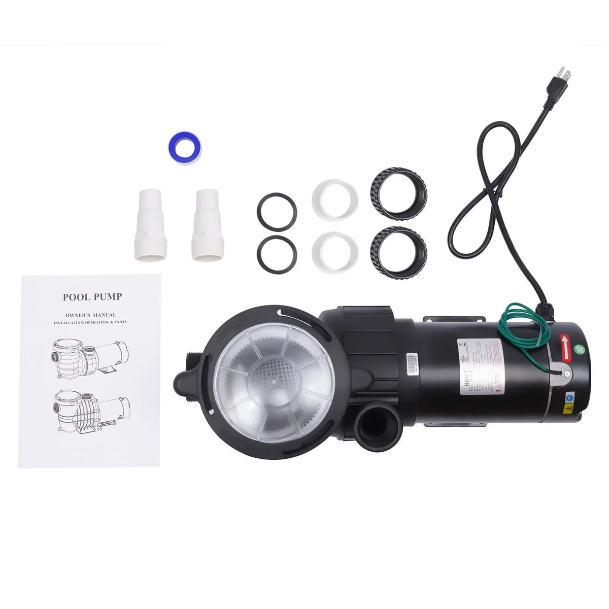1.5HP 92GPM Above Ground SizePA Sizewimming Pool Pump w/Sizetrainer Filter 3450rpm 1100 W