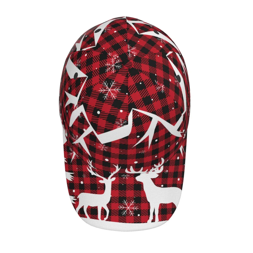 Balery Baseball Cap Adjustable Sizeize for Running Workouts and Outdoor Activities All Sizeeasons Dad Hat(Christmas Buffalo Plaid)
