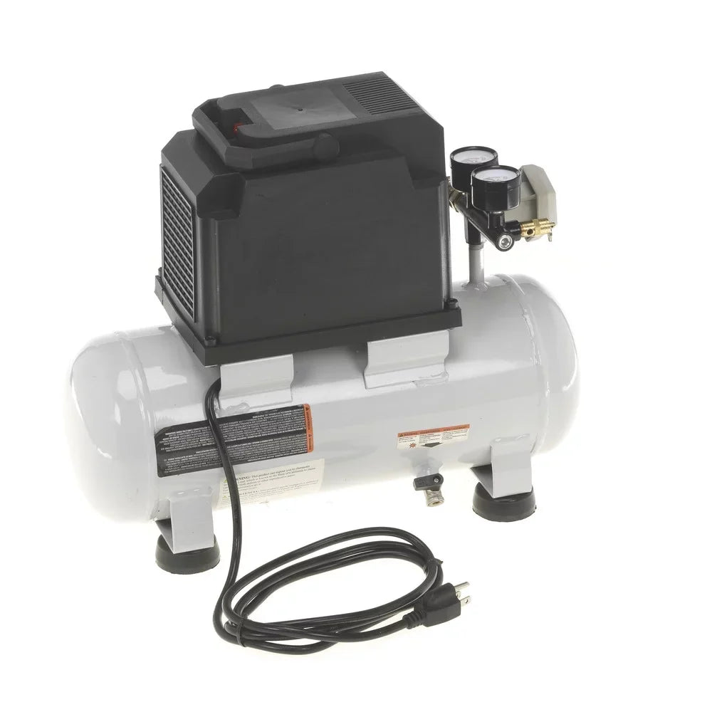Quipall 2-.33 1/3 HP 2 Gallon Oil-Free Hotdog Air Compressor