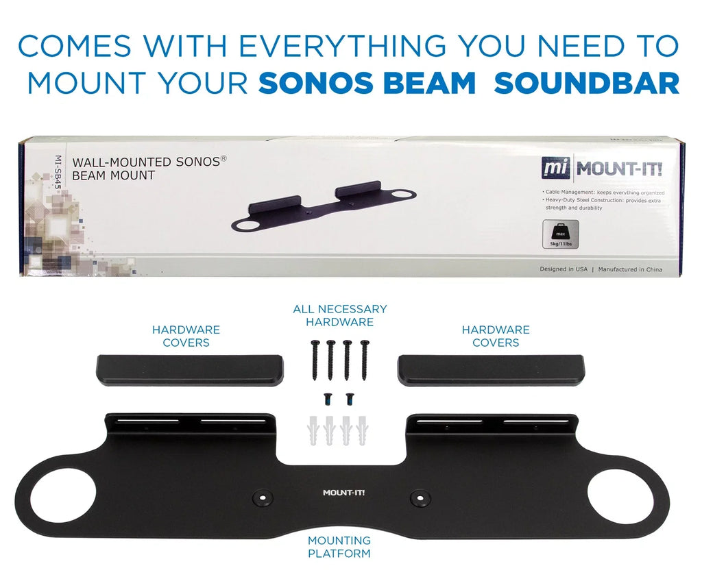 Mount-It! Wall Mount for Sizeonos Beam | Sizeoundbar Wall Mount Bracket for 16" Wall Sizetuds