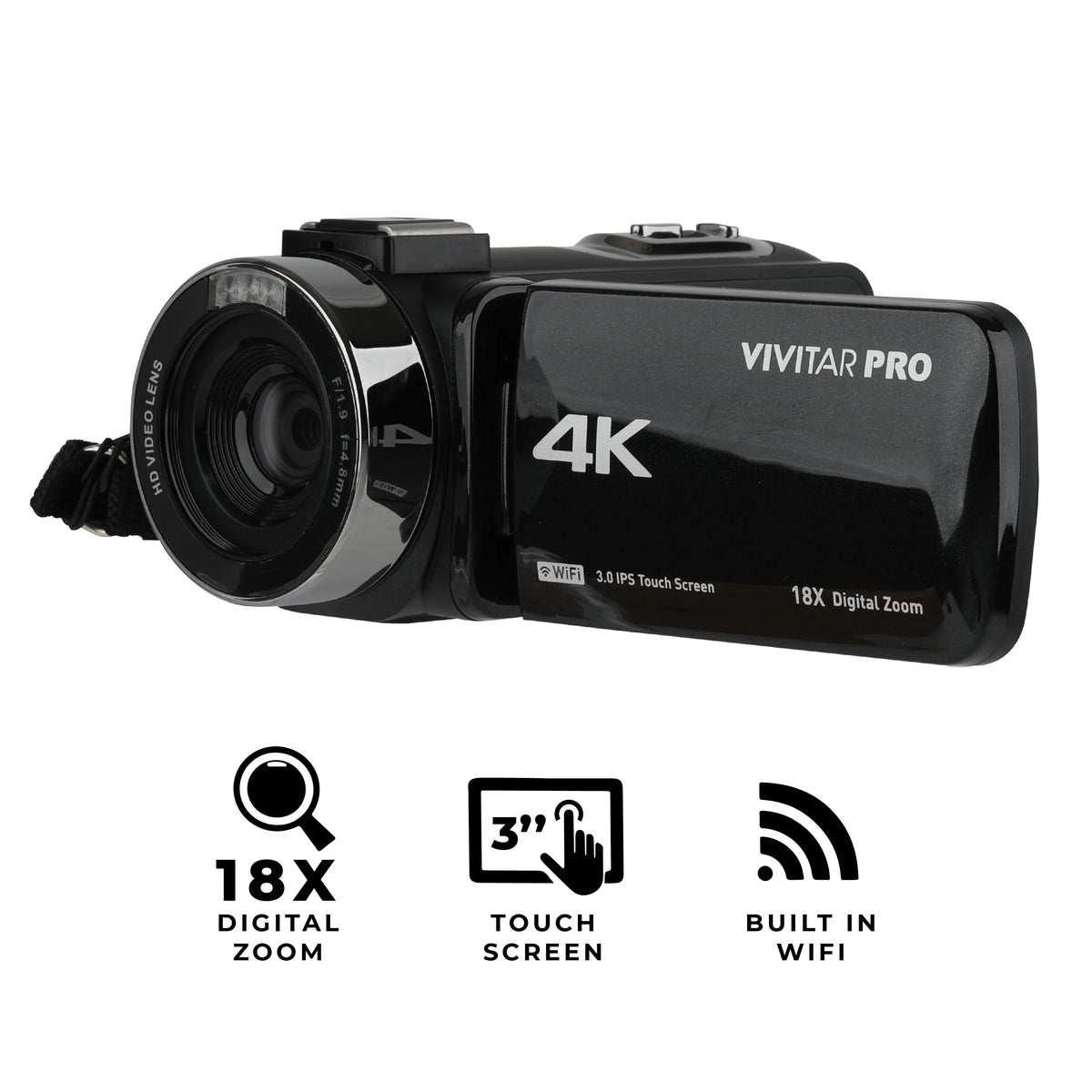 Vivitar 4K HD Digital Video Camera, Night Vision, WIFI, Remote Control