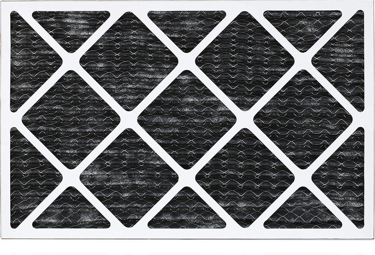 Filterbuy 12x30x1 MERV 8 Odor Eliminator Pleated HVAC AC Furnace Air Filters with Activated Carbon (4-Pack)