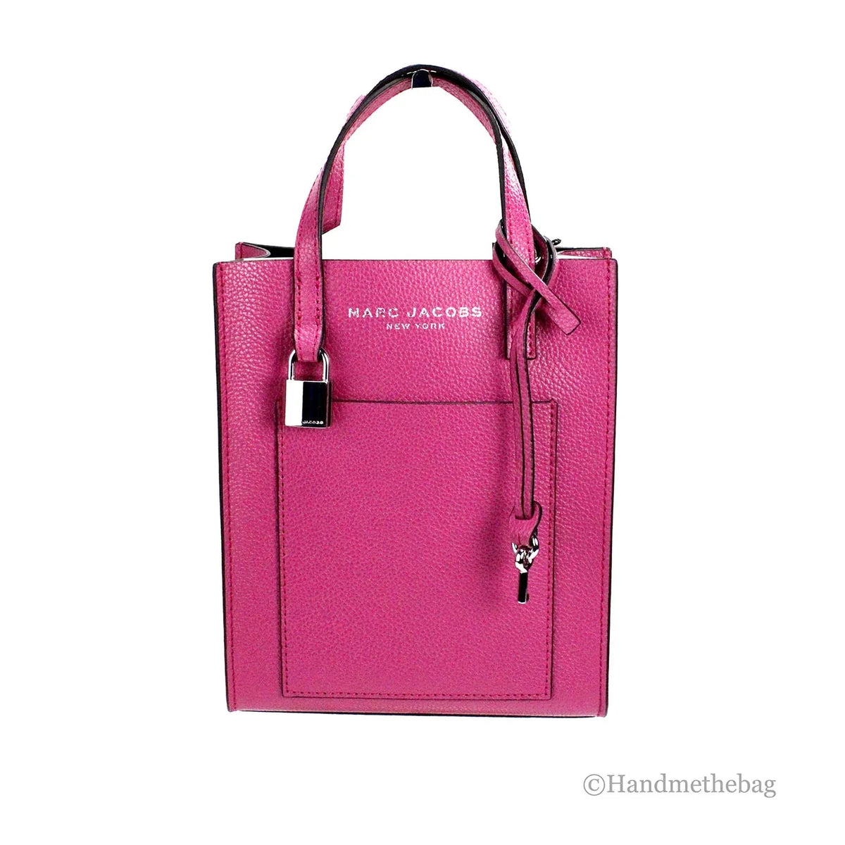 Marc Jacobs Mini Grind Cactus Flower Pebbled Leather Crossbody Tote Bag