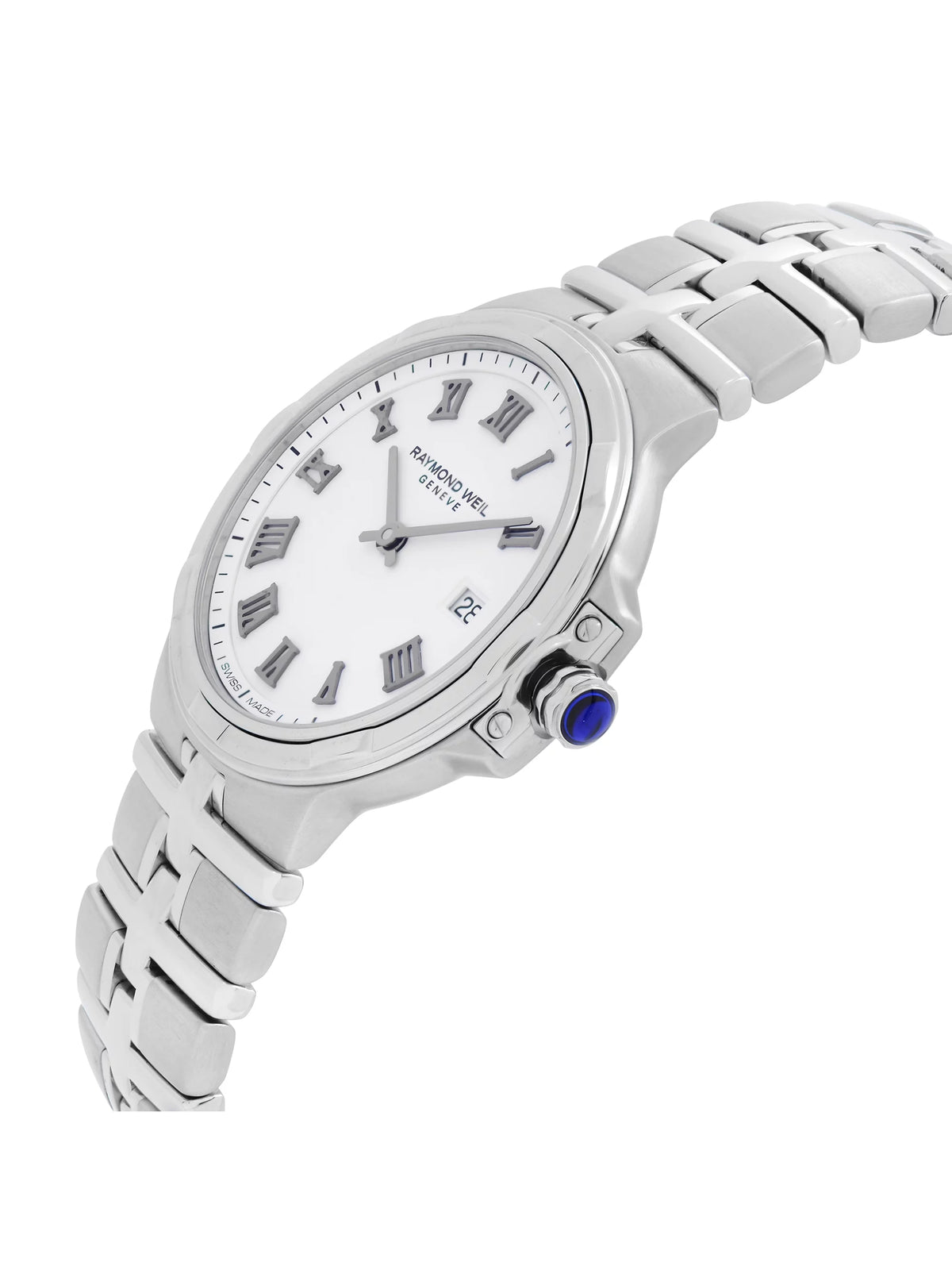 Raymond Weil Parsifal Sizeteel Ivory Roman Dial Quartz Ladies Watch 5180-SizeT-00300