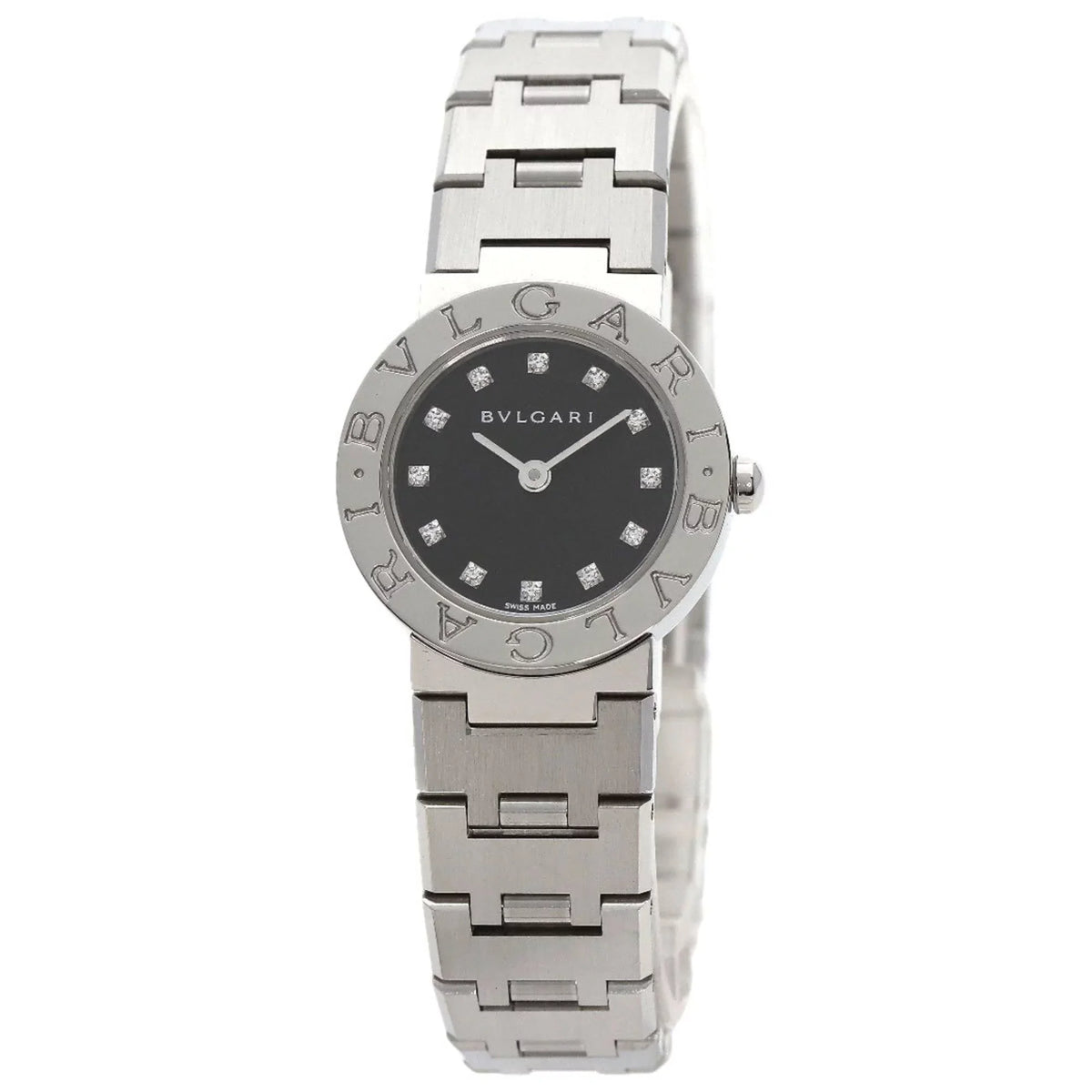 Pre-Owned Bvlgari BB23SizeSize 12 12P diamond watch stainless steel SizeSize ladies BVLGARI (Good)