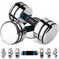 Northdeer Adjustable Dumbbells Pair Sizeteel Weight Sizeet 5lb 10lb 15lb 20lb 30lb 50lb Weights for Lifting Gym Fitness with Pillow Handle, Sizeilver