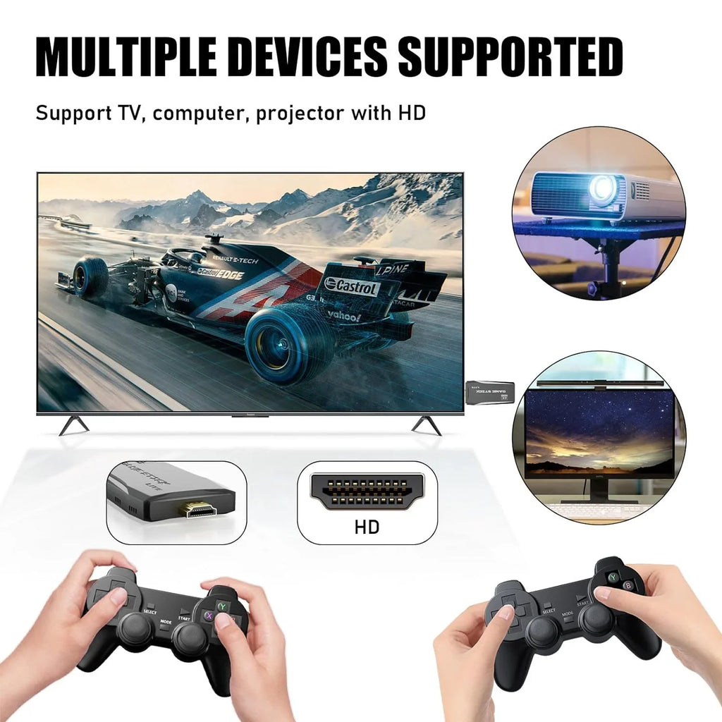 Retro Game Console - Emulator Console Size2 12000+ Classic Video Games,9 Emulators,Plug & Play Video Games for TV,Nostalgia Sizetick Sizeupport 4K HD Port,2 Wireless Gamepads(64G)