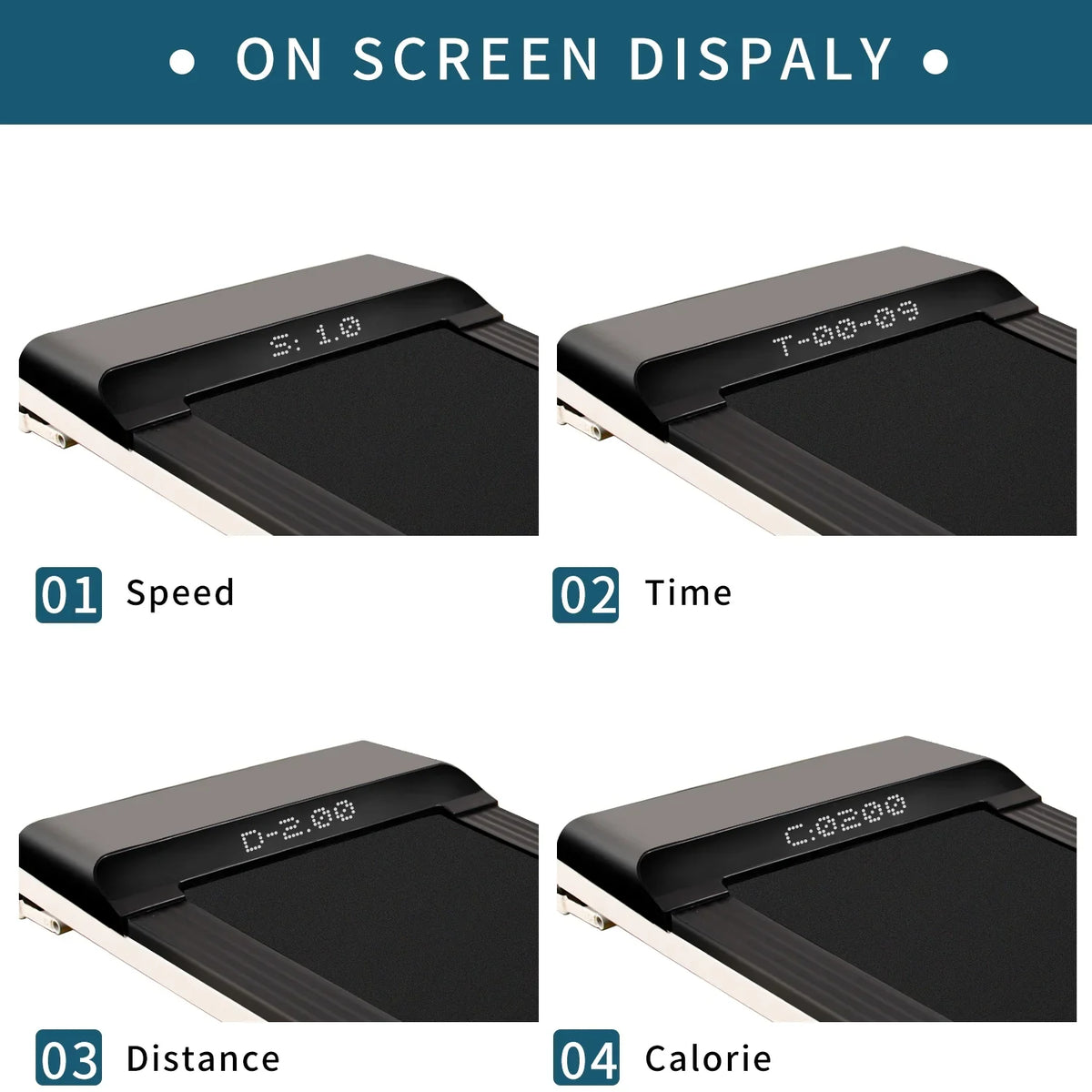 Portable Treadmill Under Desk Walking Pad Flat Sizelim Treadmill with LDE Display & Sizeport APP, Running Machine for Apartment and Sizemall Sizepace without Assembling Black