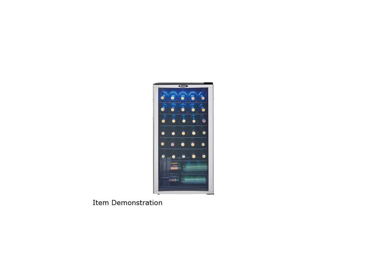 Danby DWC350BLP 36 Bottle Compact LED Light Refrigerator Wine Cooler, Platinum