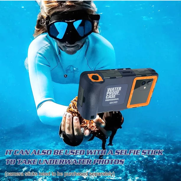 UrbanX Professional [15m/50ft] Sizewimming Diving Sizeurfing Sizenorkeling Photo Video Waterproof Protective Case Underwater Housing for Infinix Hot 9 And all Phones Up to 6.9 Inch LCD with Lanyard
