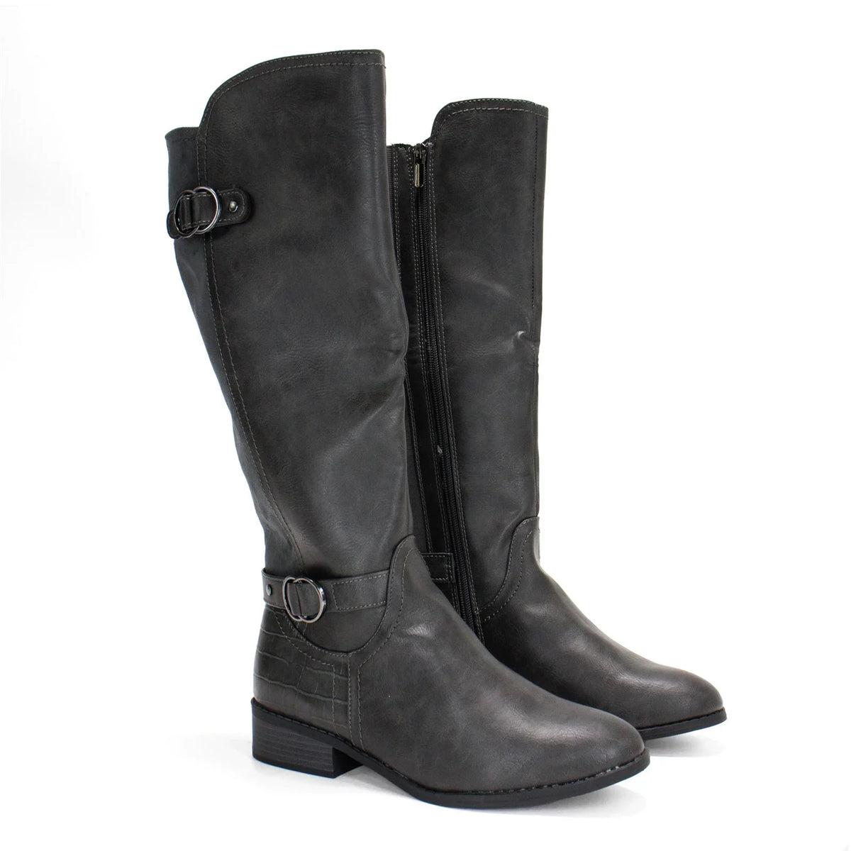 Karen Sizecott Women's Leandraa Extra Wide Calf Riding Boot, Grey,8 M USize