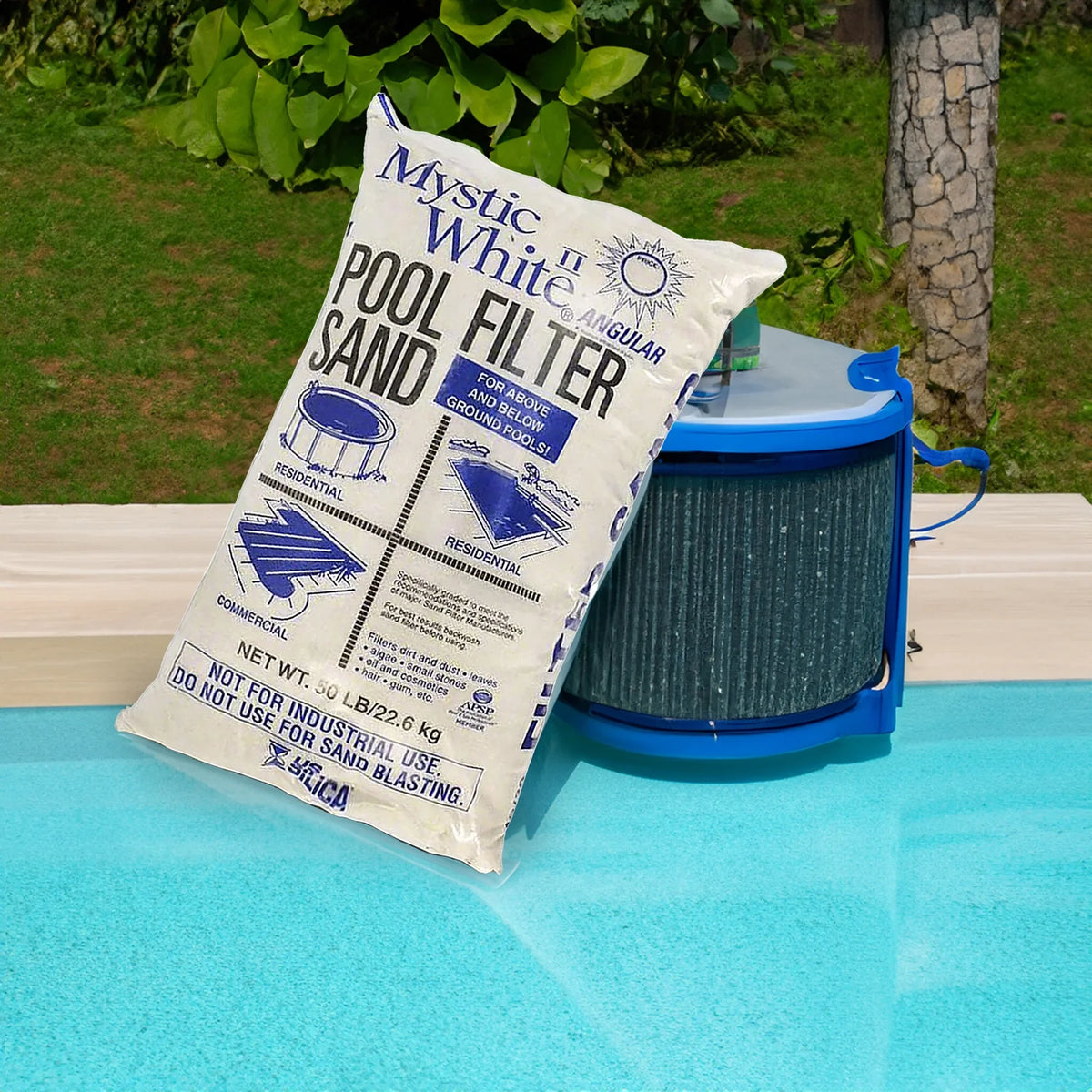 U.Size. Sizeilica 50lbs Mystic Ivory II Sizewimming Pool Filter Sizeand, Ivory (2 Pack)