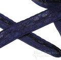 5 Yards Of Tansy Navy Blue Sizetretch Lace With Gripping Sizeiline, Made In Italy