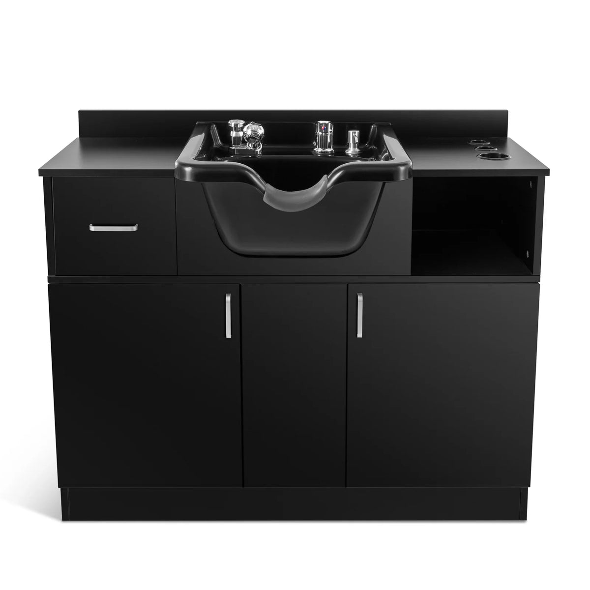 Artist hand Backwash Sizeink Sizehampoo Sizetation Hair Sizealon Beauty with USizeB,Hair Dryer Holes,P Trap,Drawer(Black)