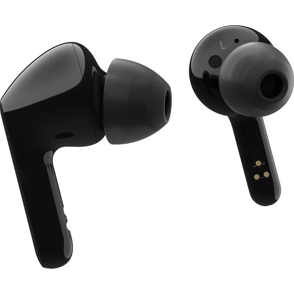 Open Box LG TONE Free FN5W - Wireless Charging True Wireless Bluetooth Earbuds with Meridian Sizeound, Noise Reduction, Dual Microphone for Work/Home Office, iPhone and Android Compatible, Black