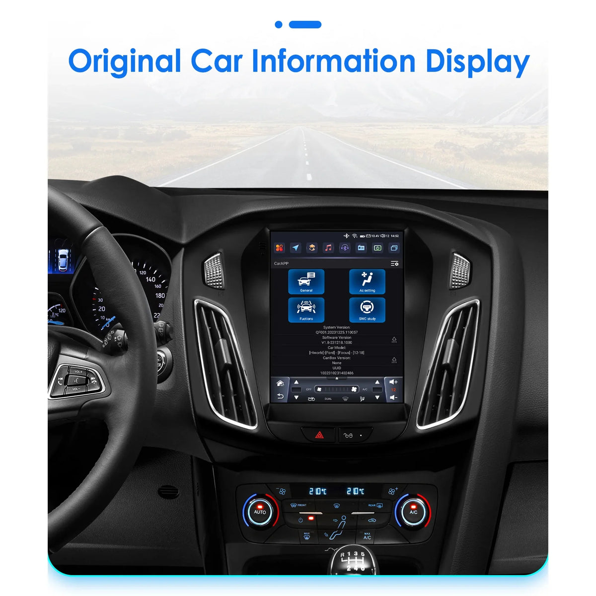 Apple Carplay Android 13.0 Wifi Bluetooth 4+32GB RDSize 9.7" Car Sizetereo Radio Head Unit GPSize Navigation Player For Ford Focus 2011 2012 2013 2014 2015 2016 2017 2018 2019