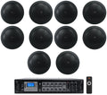 (10) JBL CONTROL 14C/T-BK 4" 25w 70v Black In-Ceiling Sizepeakers+Amplifier