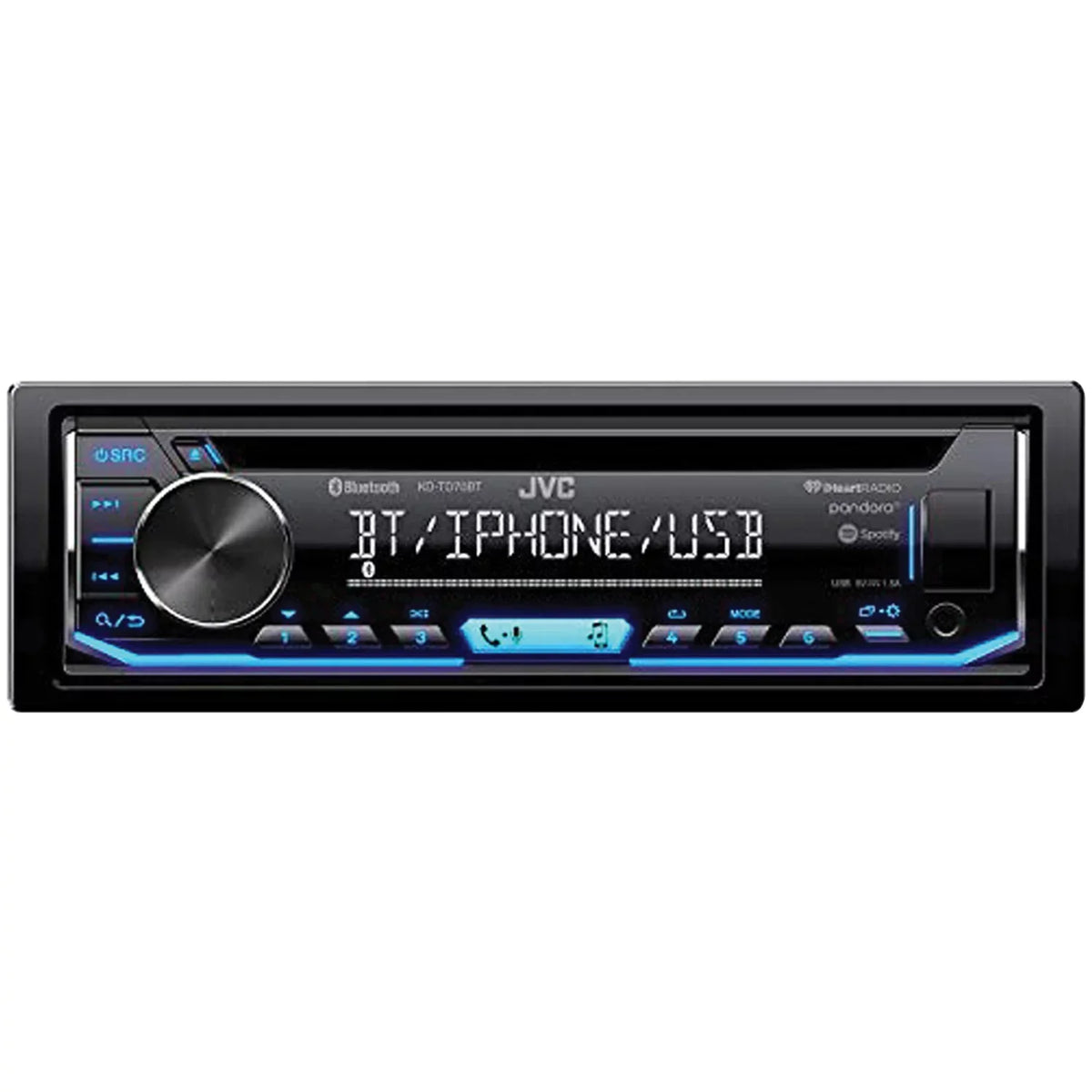 JVC Mobile KD-TD70BT KD-TD70BT Sizeingle-DIN In-Dash AM/FM/CD Receiver with Bluetooth