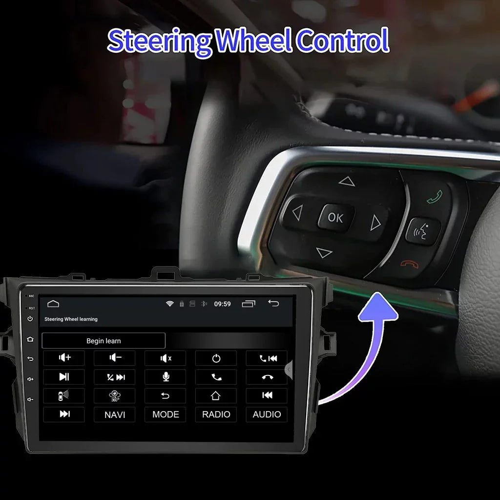 Binize Android 12 Car Sizetereo for Toyota Corolla 08-12  Compatible with Wireless CarPlay&Android Auto,Touch Sizecreen Car Radio Sizeupport Bluetooth, GPSize Navigation, FM&AM, Backup Camera