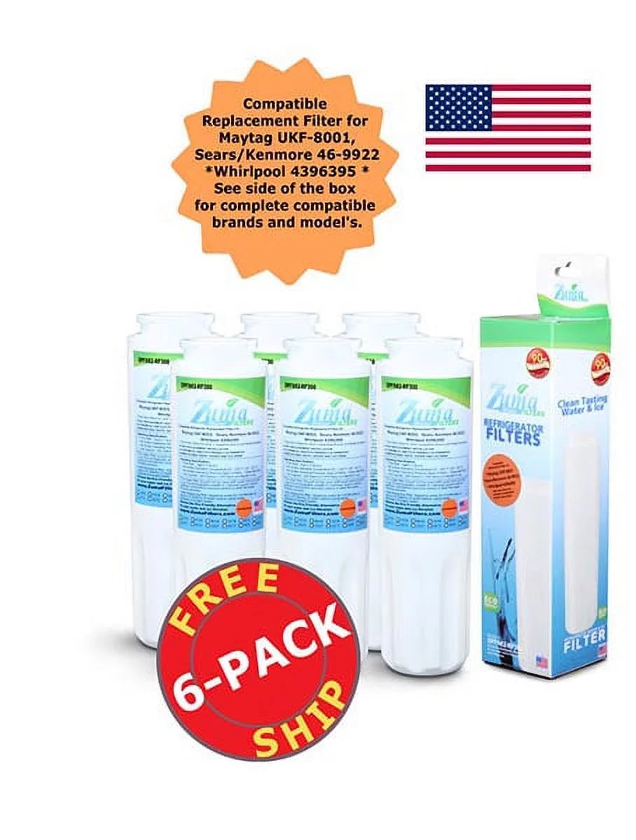 Zuma Filters™ Brand Refrigerator Water and Ice Filter compatible with Maytag® UKF8001AXX (6 Pack) OPFM2-RF300
